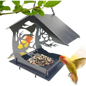 Meilleurs prix pour Mangeoire à oiseaux pour jardin mangeoire à oiseaux en métal - Mangeoire à oiseaux créative à susp Mangeoire à oiseaux pour jardi