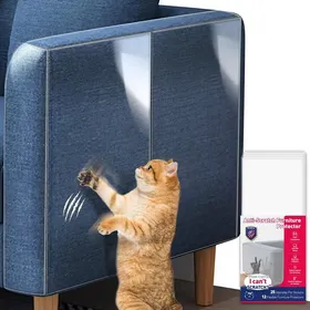 Meilleurs prix pour Protection Canape Chat Anti Griffe12pcs Protege canape Griffe ChatTransparent Autocollant pour Meubles Porte Mur Canapé