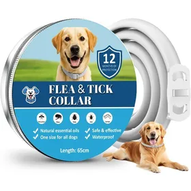 Comparer les prix de Collier Anti Puces pour ChienJusqu’à 12 Mois de Protection65 cm Réglable et ImperméableCollier Anti Tique Chien Aux Huiles
