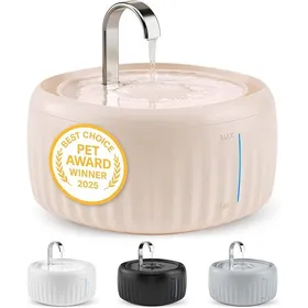 Comparer les prix de Fontaine a Eau Chat Aqua Flow Pro [NOUVEAUTÉ] I Fontaine à Eau pour Chat silencieuse sans BPA capacité de 3 3L Beige