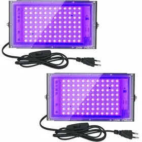 Meilleurs prix pour Lot de 2 projecteurs UV LED 100W tanches IP65 clairage ultraviolet pour aquarium et ftes couleurs multiples YYV