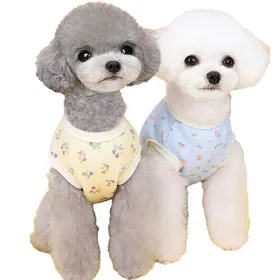 Comparer les prix de Lot de 2 t-shirts dété en polyester pour animaux de compagnie t-shirts sans manches pour chiens de taille moyenne et petite