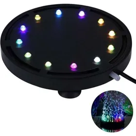 Meilleurs prix pour Lumière à taureaux sous-marine à LED RVB ronde multicolore pour aquarium disque lumineux/multicolore pierre air pour aquarium