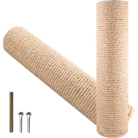 Meilleurs prix pour Lot de 2 colonnes à gratter Poteau De Rechange pour Arbre À Poste Griffer Arbre Poteau Griffoir Corde Chanvre Chatons GRIFFOIR