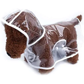 Meilleurs prix pour Imperméable transparent en nylon avec capuche pour chiens de petite et moyenne taille (grand blanc)