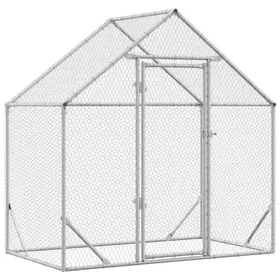 Comparer les prix de SWEET®Enclos Extérieur Volière Chenil Cage à poules Argent 170x100x177 cm Acier galvanisé EU26_757230