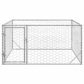 Comparer les prix de Niche dextérieur pour chien - WIENS - 2x2x1 m - MODERNE Niche dextérieur pour chien avec porte 2x2x1 m acier galvanisé 56869
