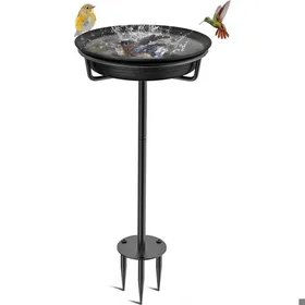 Comparer les prix de Abreuvoir oiseaux / bain d’oiseau bol point d’eau debout jardin oiseaux sauvages grand résistant gel hiver fer