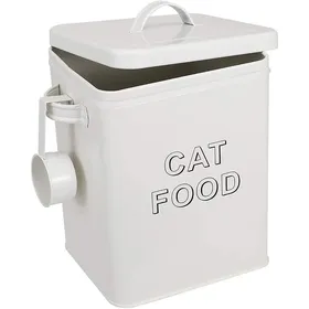 Meilleurs prix pour Boîte de Rangement pour Nourriture et friandises Animaux Conteneur Croquette Chat avec Une Pelle Couvercles en Bnc Chat