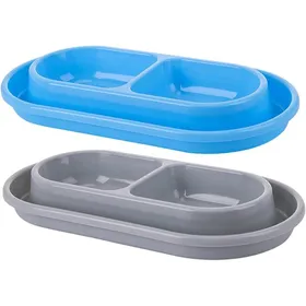 Meilleurs prix pour 2 gamelles Anti-Fourmis pour Chat Double Plateau antidérapantes en Plastique 27 x 15 x 3 6 cm