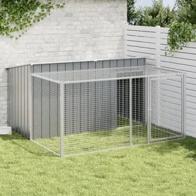 Comparer les prix de Bon marché - Niche pour chien - Cage Clapier Extérieur - avec cour anthracite 197x194x110 cm plds455684