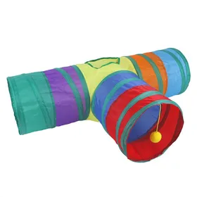Meilleurs prix pour Tunnel interactif pour chat - Phoesky - 78x25 cm - Polyester durable - Pliable - Aire de jeux