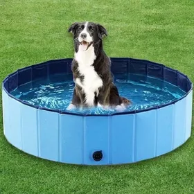 Meilleurs prix pour Piscine pour petits et grands chiens pliable antidérapante 80 x 20 cm PVC épais piscine pour chiens denfants.