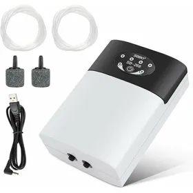 Comparer les prix de Pompe air pour aquarium portable USB silencieuse dbit de 2 x 3Lmin avec 2 sorties dair oxygne couleurs multiples Largeight