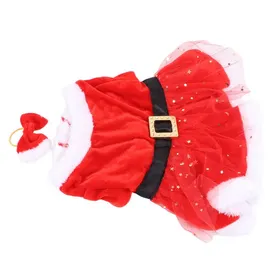 Comparer les prix de SALUTUYA Costume de Noël pour animaux de compagnie Animal de Noël costume amusant mignon père de Noël chien de animalerie jupe