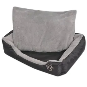 Meilleurs prix pour Automne/hiverLit pour chiens avec coussin rembourré Taille M Noir - HAuteur:18cm - Grande Taille &FR_245487