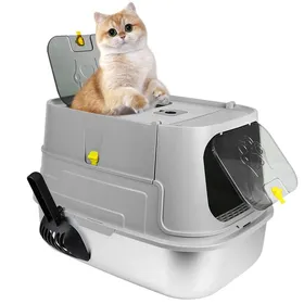Comparer les prix de Bac à litière XL-MIPAN - Toilettes pour animaux - Base en acier inoxydable - 485 x 36 x 395 cm - Gris