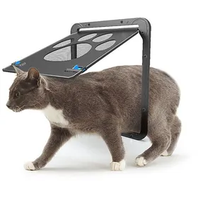 Meilleurs prix pour Chatière pour chien - Unbrand - 205x26 cm - Rabat magnétique - Porte verrouillable - Noire - Rabat remplaçable