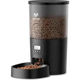 Comparer les prix de Distributeur Croquettes Chat Automatique - Distributeur Croquettes Chat avec Minuterie Programmable Distributeur Noir-5L