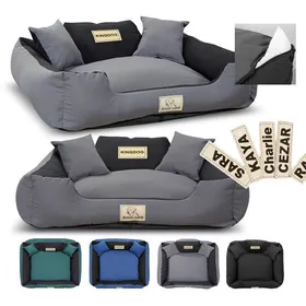 Comparer les prix de Panier pour chien KINGDOG MM43 75x65 cm personnalisé amovible antidérapant gris foncé