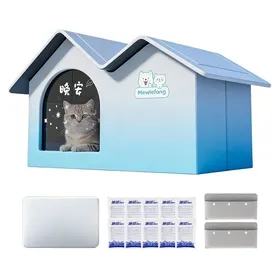 Meilleurs prix pour Abri Rafraîchissant pour Chat Anti-Fuite et Température en Baisse  Niche Rafraîchissante avec Pack de Gl Temps Chaud Ble CORBEILLE