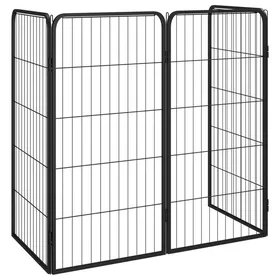 Meilleurs prix pour RemiseCage extérieur - Lapin/chiens - Acier - Parc pour chien 4 panneaux Noir 50x100cm - Acier enduit de poudre JILIMAISON2025
