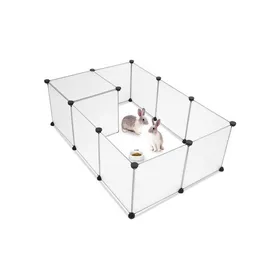 Comparer les prix de Enclos pour Animaux Domestiques Portable Clôture en Plastique pour Petit Animaux Parc pour Chiots et Cages