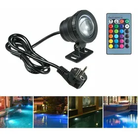Comparer les prix de Lumire de Piscine 10W avec Tlcommande RGBW IP65 85-265V Spot LED Aquarium Lampe sous-Marine Eclairage Submersible Projecteur PZCC