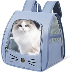Comparer les prix de 1 Sac à dos pour animaux de compagnie pliable fenêtre filet tissu Oxford polyester 35x35x25 cm voyage randonnée .
