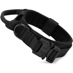 Comparer les prix de Collier de Chien Tactique avec Poigne Rglable en Nylon Rembourr pour Chiens de Taille Moyenne Noir YYV