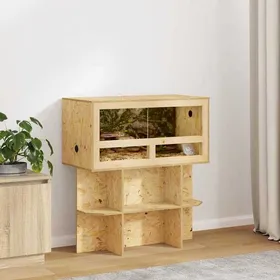 Meilleurs prix pour Marron Terrarium Durable - Résistant aux rayures - Marron 80 x 40 x 40 cm OSB A2753