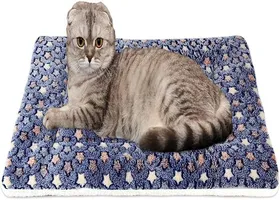 Meilleurs prix pour Coussin pour chat et chien lit ultra doux pour animal de compagnie avec joli imprimé étoile 356 x 445 cm bleu foncé