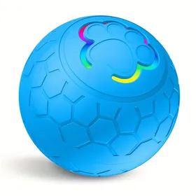 Comparer les prix de Jouet interactif pour chien balle roulante électronique rechargeable jouet pour chien et chat couleur orange et bleu