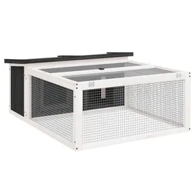 Meilleurs prix pour @FRENCH Clapier gris 1175 x 97 x 475cm - Bois de pin massif - Maison Lapin Enclos 65280