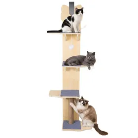 Comparer les prix de FLASIDU Arbre à chat Gain de place installation facile 4 niveaux 35*25*150cm Bois