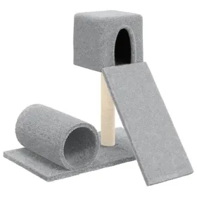 Comparer les prix de (37977)Meuble pour chat CHICArbre à chat avec griffoir en sisal Gris clair 59 cm FR