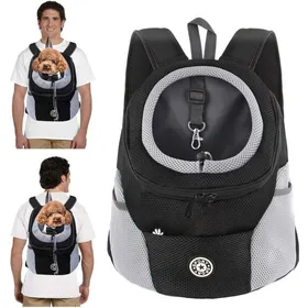 Comparer les prix de Sac à Dos de Transport pour ChiensRespirantRéglable Sac à Dos pour Chien et Chat avec Fond étancheBandoulière Rembourréenoir