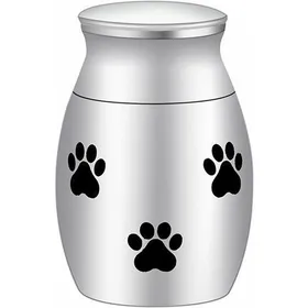 Comparer les prix de Mini-urne argentée pour animaux de compagnie. Une jolie petite urne pour un grand souvenir. Contenance : 75 ml.
