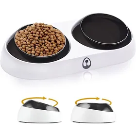Meilleurs prix pour Gamelle Chien Chat Bol pour Animaux de Compagnie Antidérapant Gamelle Amovible pour Chats et Chiens Support Surélevé Incliné