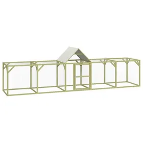 Comparer les prix de JILLS - Poulailler enclos cage poules dextérieur - 500x100x150cm - Bois de pin massif imprégné OCT46331581