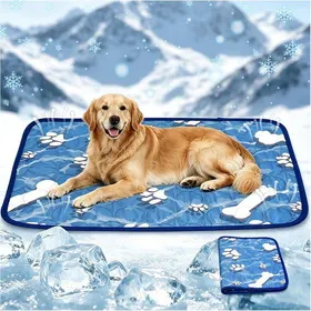 Comparer les prix de Tapis Rafraichissant Chien Grande Taille XL 100x70cmTapis Rafraichissant Chien et ChatCoussin pour ChienSoie Glacée Douce(Bleu)