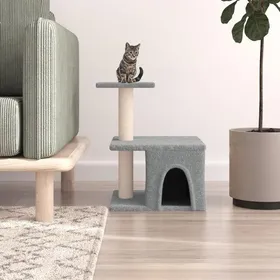 Comparer les prix de Petit prix Arbre à chat - Planche à Gratter - avec griffoirs en sisal gris clair 48 cm(407826）