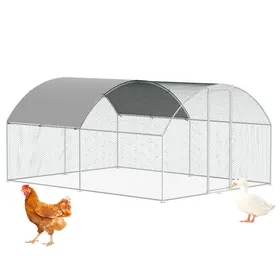 Meilleurs prix pour Riossad Enclos poulailler 12 m2 parc grillagé 4x3 M acier galvanisé toit voûté