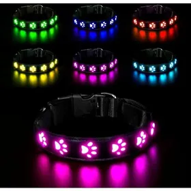 Meilleurs prix pour M-LED Collier Lumineux pour Chiens, Lumière Collier Chien Rechargeable et Etanche, Collier de Réglable avec 7 Modes d'éclairage(Co