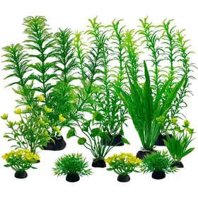 Comparer les prix de 11 Pièces Plantes Artificielle pour Aquarium et Terrarium Plante de Décoration (Plant A)