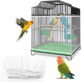 Meilleurs prix pour Protection cage oiseaux en nylon filet lavable et respirant taille XL blanc