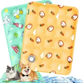 Comparer les prix de 2PCS Tapis Rafraichissant chat et ChienSe remplit deau2 EntonnoirImperméableFacile à nettoyerpour Canapé Voiture 40x50cm-C