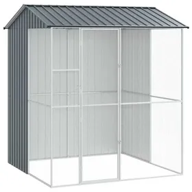 Comparer les prix de SALE dhiver Cage/Enclos pour oiseaux - UU - Grande Volière - Anthracite 215 x 210 x 247 cm Acier galvanisé CC661
