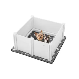 Comparer les prix de Parc de Mise Bas pour Chien-VEVOR-98 x 98 x 46 cm-Hauteur Réglable-pour Chiens de Moyenne Race