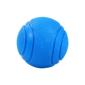 Meilleurs prix pour Balle en caoutchouc pour chien - Phoesky - Élastique - Motif solide - Bleu - 6 cm - Interactif
